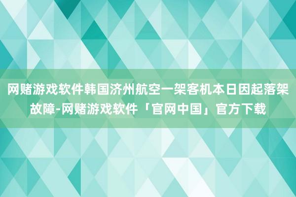 网赌游戏软件韩国济州航空一架客机本日因起落架故障-网赌游戏软件「官网中国」官方下载